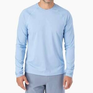 NEW FAIR HARBOR anchor upf 50 rashguard in light blue